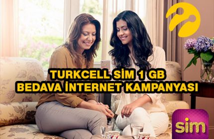Turkcell Sim 1 GB Bedava internet Kampanyası