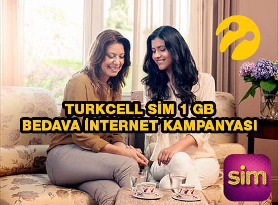 Turkcell Sim 1 GB Bedava internet Kampanyası